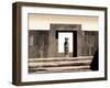 Bolivia, Tiahuanaco Ruins, Ponce Monolith Statue, Temple Gateway, Kalasasya Courtyard-John Coletti-Framed Photographic Print