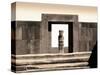 Bolivia, Tiahuanaco Ruins, Ponce Monolith Statue, Temple Gateway, Kalasasya Courtyard-John Coletti-Stretched Canvas