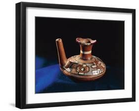 Bolivia, Tiwanaku, Pre-Inca Civilization, Painted Ceramic Vessel with Black Outline-null-Framed Giclee Print