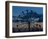 Bolivian Indigenous People Have Fun on a Ferris Wheel at Dawn at a Rural Fair-null-Framed Photographic Print