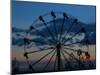 Bolivian Indigenous People Have Fun on a Ferris Wheel at Dawn at a Rural Fair-null-Mounted Photographic Print