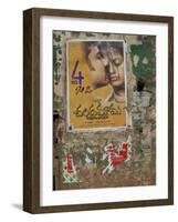 Bollywood Movie Poster on Wall, Hospet, Karnataka, India, Asia-Annie Owen-Framed Photographic Print