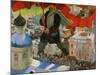 Bolshevik. Oil on canvas (1920).-Boris Mikhailovich Kustodiev-Mounted Giclee Print