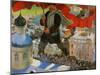 Bolshevik. Oil on canvas (1920).-Boris Mikhailovich Kustodiev-Mounted Giclee Print