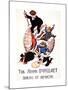 Bolshevik Poster Depicting Lenin Sweeping Away Emperors, Clergy and Capitalists, 1917-null-Mounted Giclee Print