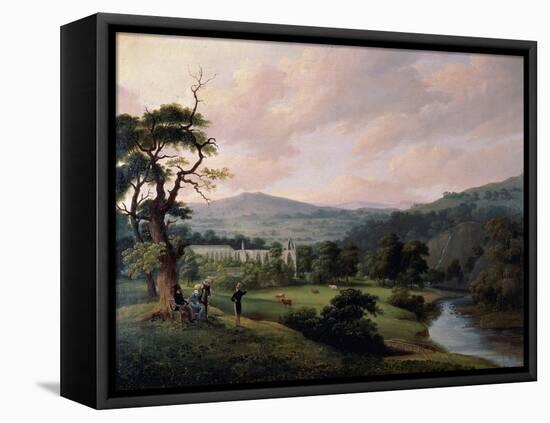 Bolton Abbey from the River Wharfe-J. M. W. Turner-Framed Stretched Canvas