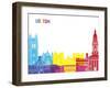 Bolton Skyline Pop-paulrommer-Framed Art Print