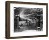 Bolts of Electricity Discharging in the Lab of Nikola Tesla-Stocktrek Images-Framed Premium Photographic Print