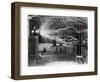 Bolts of Electricity Discharging in the Lab of Nikola Tesla-Stocktrek Images-Framed Photographic Print