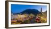 Bolzano, South Tyrol region, Trentino Alto Adige, Italy. Panoramic view of the typical Christmas ma-Marco Bottigelli-Framed Photographic Print