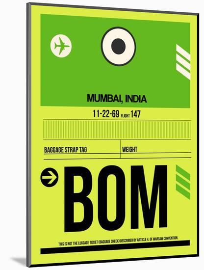 BOM Mumbai Luggage Tag I-NaxArt-Mounted Art Print