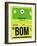 BOM Mumbai Luggage Tag I-NaxArt-Framed Art Print