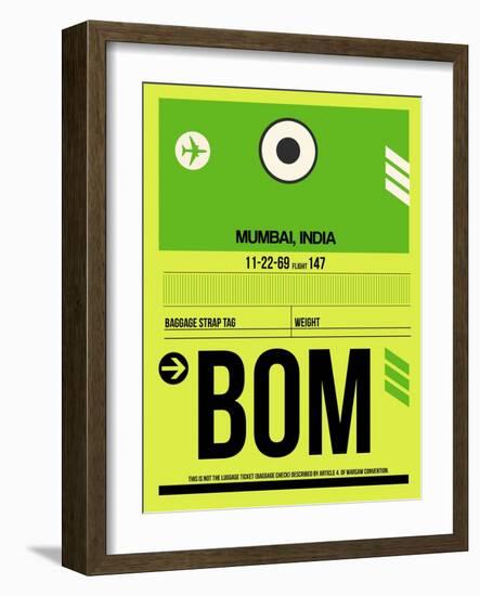 BOM Mumbai Luggage Tag I-NaxArt-Framed Art Print