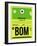 BOM Mumbai Luggage Tag I-NaxArt-Framed Art Print