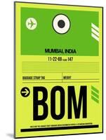 BOM Mumbai Luggage Tag I-NaxArt-Mounted Art Print