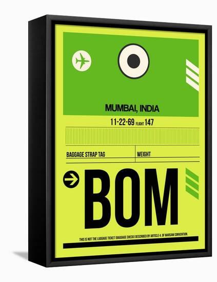 BOM Mumbai Luggage Tag I-NaxArt-Framed Stretched Canvas