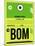 BOM Mumbai Luggage Tag I-NaxArt-Mounted Art Print