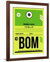 BOM Mumbai Luggage Tag I-NaxArt-Framed Art Print