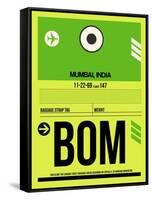 BOM Mumbai Luggage Tag I-NaxArt-Framed Stretched Canvas