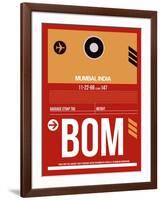 BOM Mumbai Luggage Tag II-NaxArt-Framed Art Print