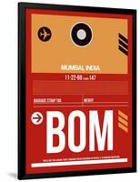 BOM Mumbai Luggage Tag II-NaxArt-Framed Art Print