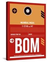 BOM Mumbai Luggage Tag II-NaxArt-Stretched Canvas