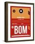 BOM Mumbai Luggage Tag II-NaxArt-Framed Art Print