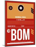 BOM Mumbai Luggage Tag II-NaxArt-Mounted Art Print