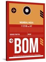 BOM Mumbai Luggage Tag II-NaxArt-Stretched Canvas