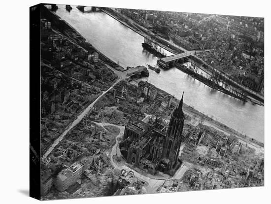 Bomb Damaged Frankfurt, 1945-null-Stretched Canvas