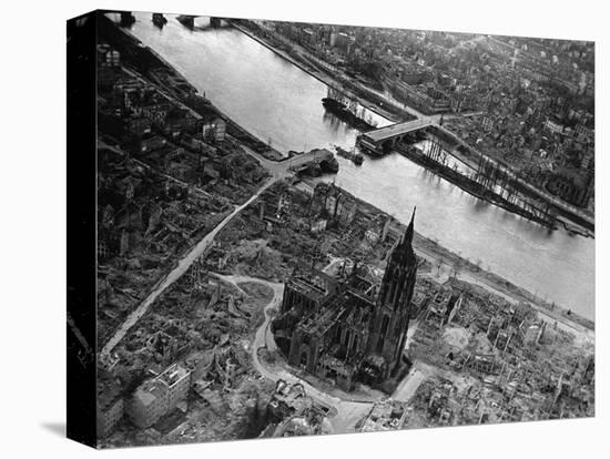 Bomb Damaged Frankfurt, 1945-null-Stretched Canvas