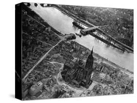 Bomb Damaged Frankfurt, 1945-null-Stretched Canvas