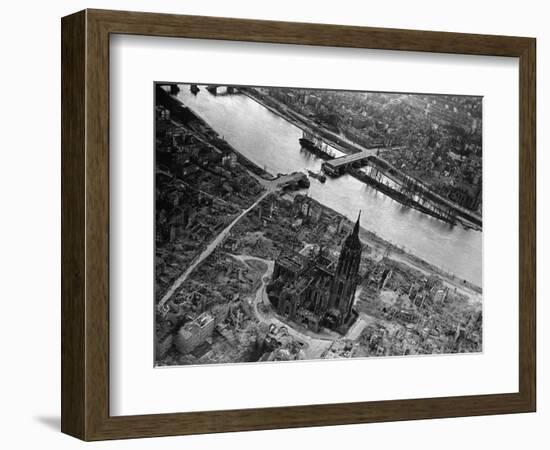 Bomb Damaged Frankfurt, 1945-null-Framed Photographic Print