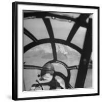 Bombardier in B-29 Bombing Raid Ansham, Manchuria During WWII-William C^ Shrout-Framed Photographic Print