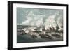 Bombardment and Capture of Island No.10 on the Mississippi River, 7th April 1862-Currier & Ives-Framed Giclee Print