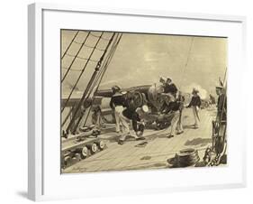 Bombardment of Alexandria, 1882-Henri-Louis Dupray-Framed Giclee Print