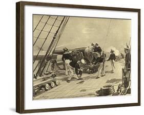 Bombardment of Alexandria, 1882-Henri-Louis Dupray-Framed Giclee Print