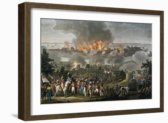 Bombardment of Copenhagen, 1807, Napoleonic Wars, Denmark-null-Framed Giclee Print