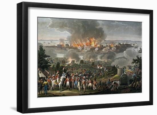 Bombardment of Copenhagen, 1807, Napoleonic Wars, Denmark-null-Framed Giclee Print