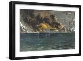Bombardment of Fort Sumter, Charleston Harbor-null-Framed Giclee Print