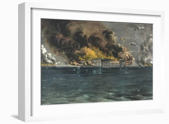 Bombardment of Fort Sumter, Charleston Harbor-null-Framed Giclee Print