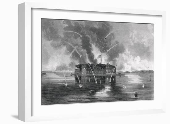 Bombardment of Fort Sumter-null-Framed Giclee Print