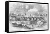 Bombardment of Fort Walker, Port Harbor, South Carolina-Frank Leslie-Framed Stretched Canvas