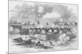 Bombardment of Fort Walker, Port Harbor, South Carolina-Frank Leslie-Mounted Premium Giclee Print