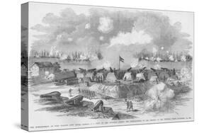 Bombardment of Fort Walker, Port Harbor, South Carolina-Frank Leslie-Stretched Canvas