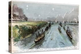 Bombardment of Forts Jackson and St Philip, Louisiana, American Civil War, April 1862-W Waud-Stretched Canvas