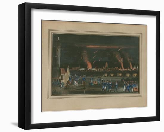 Bombardment of Frankfurt Am Main by the French Army, July 13, 1796-Christian Georg Schütz the Younger-Framed Giclee Print