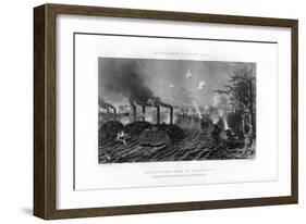 Bombardment of Island Number Ten, Mississippi River, 7 April 1862, (1862-186)-W Ridgway-Framed Giclee Print