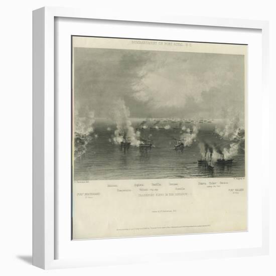 Bombardment of Port Royal, S.C., C. 1861-Charles Parsons-Framed Giclee Print