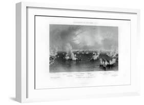 Bombardment of Port Royal, South Carolina, 7 November 1861, (1862-186)-W Ridgway-Framed Giclee Print